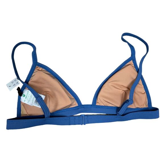 NWT J. Crew Periwinkle Blue Re-imagined Triangle Bikini Top Bottom Set Small - Picture 4 of 15